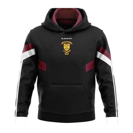 Sean Treacys Hurling Club Lurgan Hoodie Retro (Black/Maroon/White) - Kids