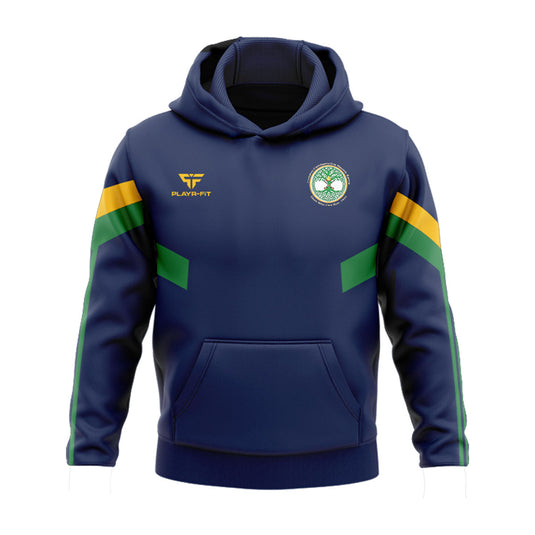 St Endas Camogie Hoodie Retro (Navy/Green/Yellow) - Adults