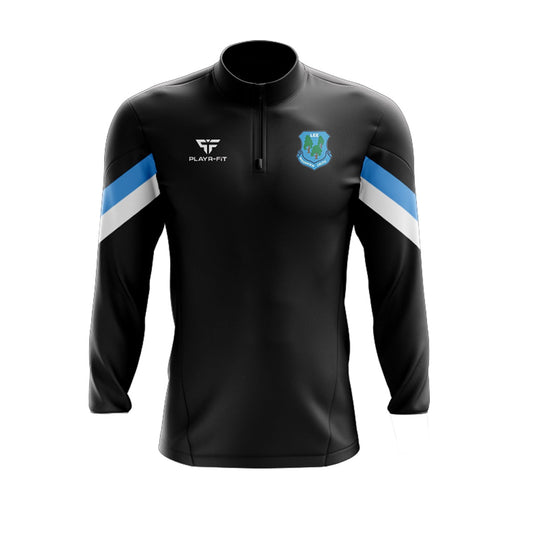 Woodview Celtic FC Midlayer (1/4 Zip) Black/Sky/White - Adults