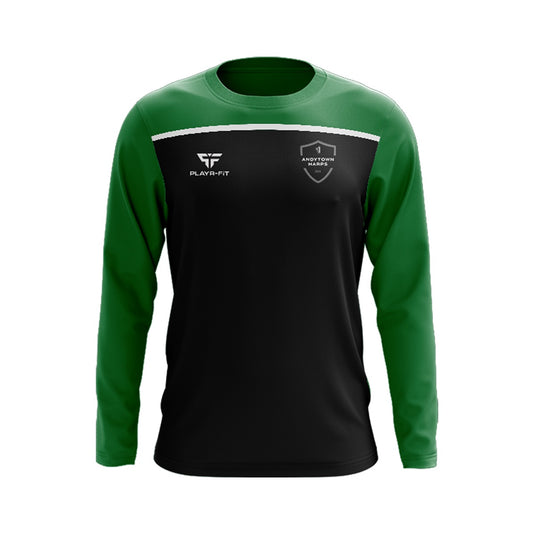 Andytown Harps FC Crew Neck Spirit (Black/Green/White) - Kids