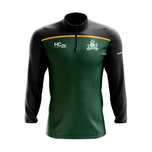 Irish Wheelchair Rugby Midlayer (1/4 Zip) Spirit (Bottle/Black/Yellow) - Adults