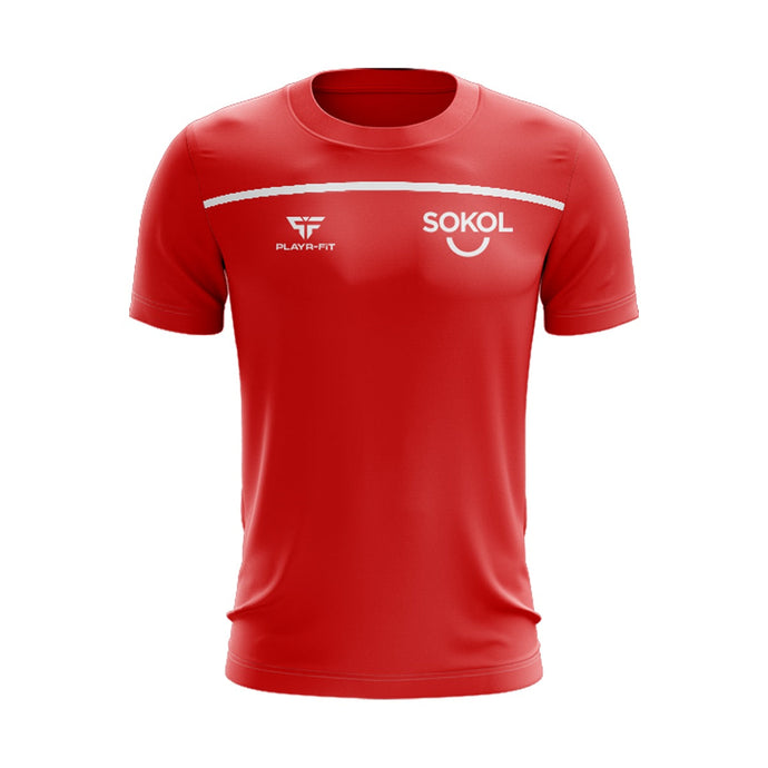 Sokol Gymnastics Academy T-Shirt Spirit (Red/White) - Adults