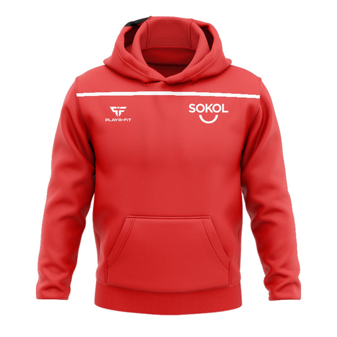 Sokol Gymnastics Academy Hoodie Spirit (Red/White) - Adults