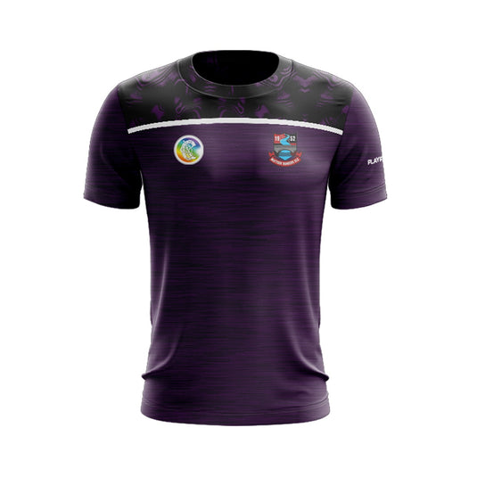 Mattock Rangers Camogie T-Shirt Spirit (Purple/Black/White) - Adults