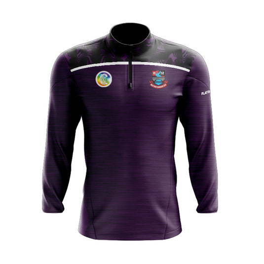 Mattock Rangers Camogie Midlayer (1/4 Zip) Spirit (Purple/Black/White) - Adults