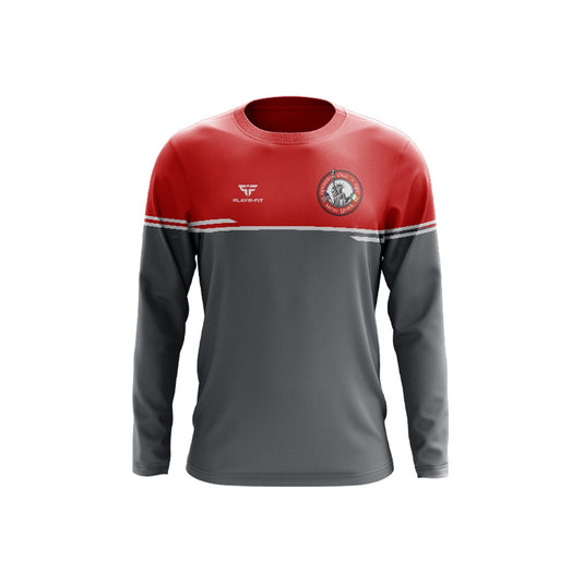 Sperrin Ogs NY Crew Neck Courage Grey/Red - Kids