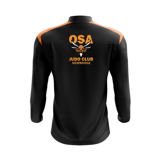 Osa Judo Club Newbridge Midlayer (1/4 Zip) Adroit (Black/Orange/White) - Kids