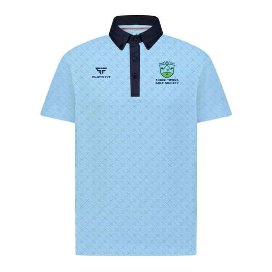 Three Towns Golf Society Golf Polo (Juvenile Sky) - Adults