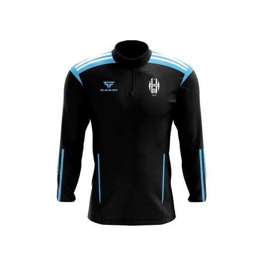 Albion Star Youth Midlayer (1/4 Zip) Adroit (Black/Sky Blue) - Adults