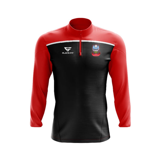 Annaghminnon Rovers Midlayer (1/4 Zip) Spirit Black/Red - Adults