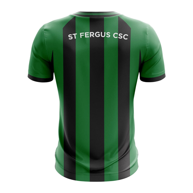 Load image into Gallery viewer, St Fergus CSC Jersey Away - Black/Green Stripes - Adults
