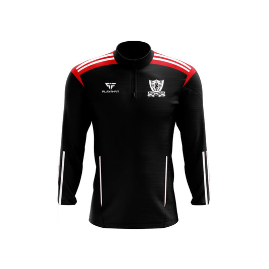 Ballymote GAC Midlayer (1/4 Zip) Adroit Black/Red/White - Adults