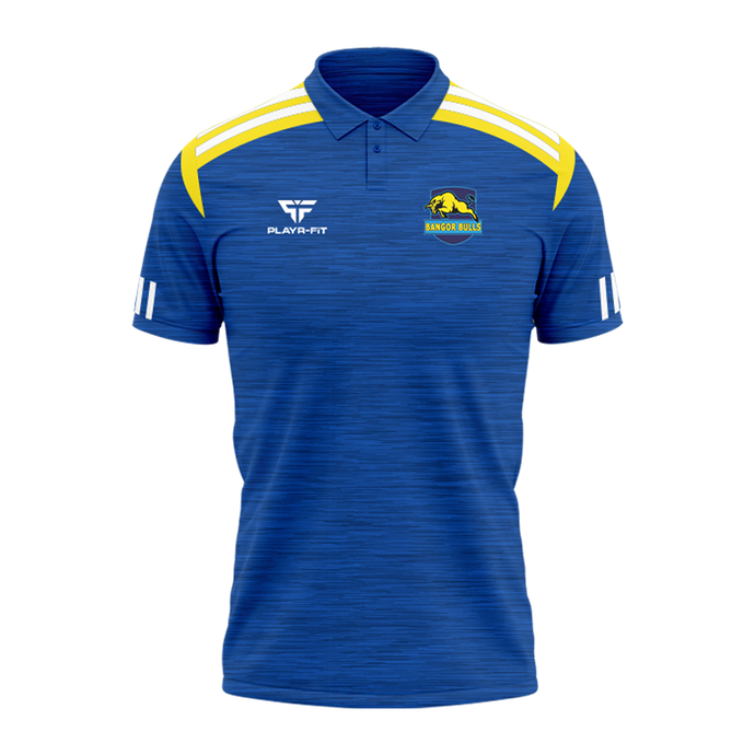 Bangor Bulls Polo Adroit Blue/Yellow - Adults