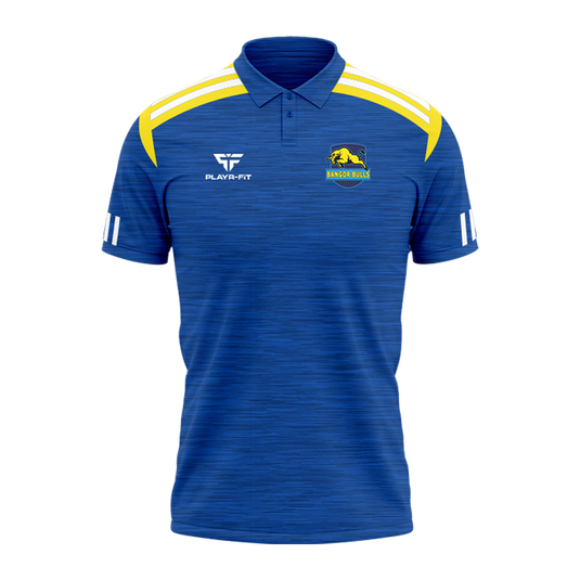 Bangor Bulls Polo Adroit Blue/Yellow - Adults