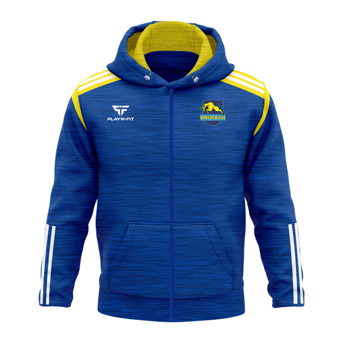 Bangor Bulls Full Zip Hoodie Adroit Blue/Yellow - Adults