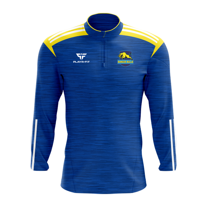Bangor Bulls Midlayer (1/4 Zip) Adroit Blue/Yellow - Kids
