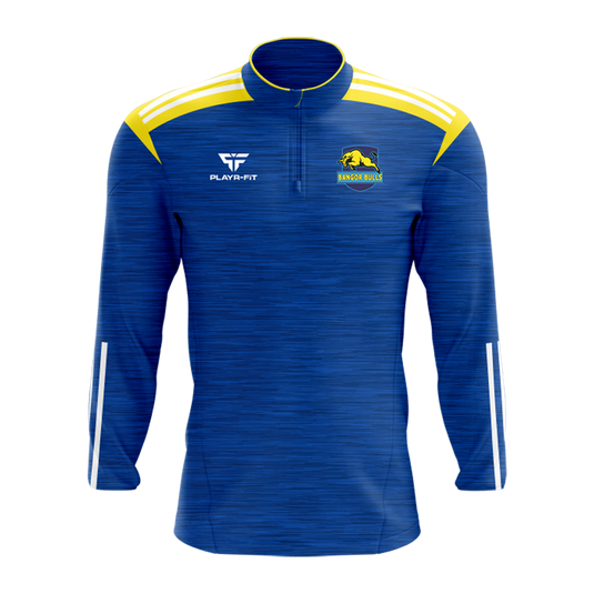 Bangor Bulls Midlayer (1/4 Zip) Adroit Blue/Yellow - Kids