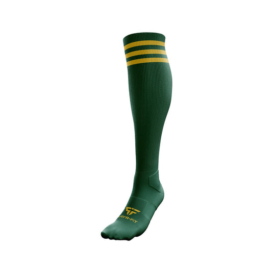 Bellaghy Town FC Long Socks - Kids Dark Green/Gold