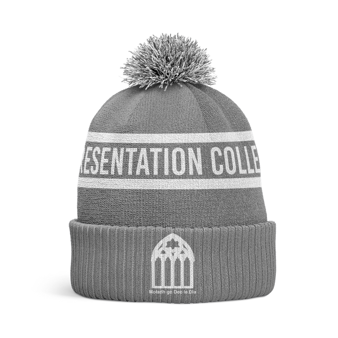 Presentation College Athenry Students Bobble Hat Grey - Kids - Age 8 and Under