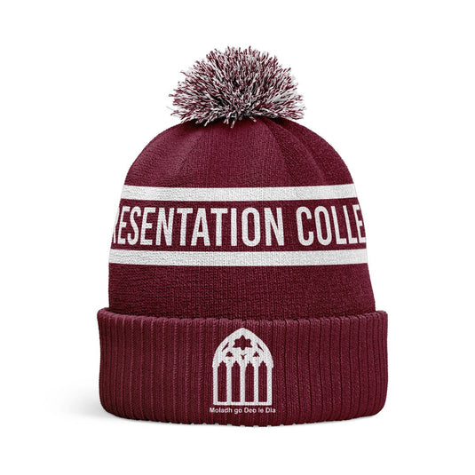 Presentation College Athenry Students Bobble Hat Maroon - Adults