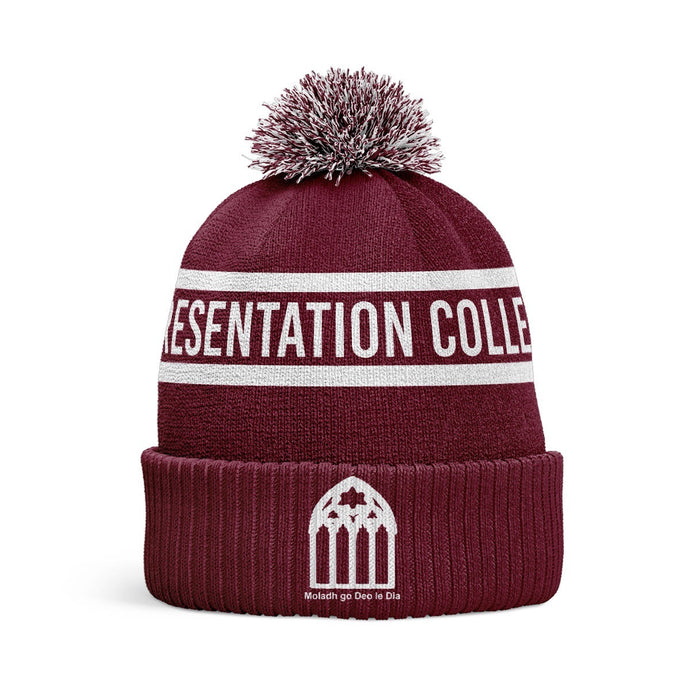 Presentation College Athenry Students Bobble Hat Maroon - Kids - Age 8 and Under