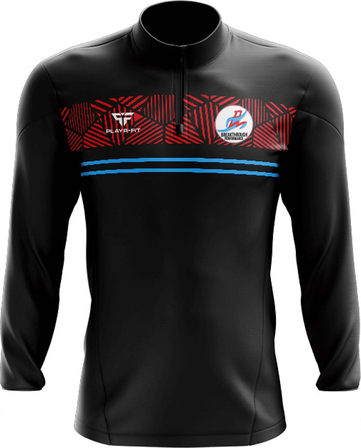 Breakthrough Performance Midlayer (1/4 Zip) Optimum (Black/Red/Blue ...