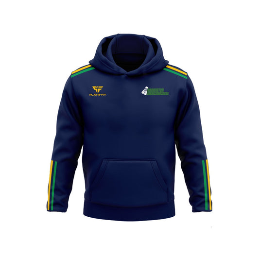 Carrickmacross Badminton Club Hoodie Adroit (Navy/Green/YellowGold - Adults