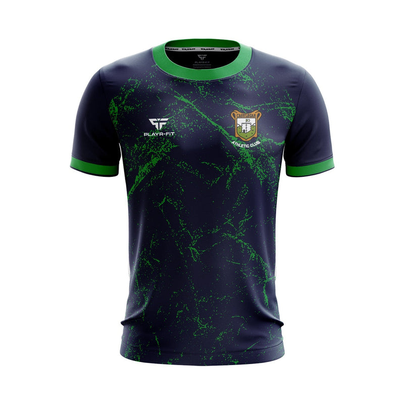 Load image into Gallery viewer, Castlegar AC Jersey F03 Navy/Green - Kids
