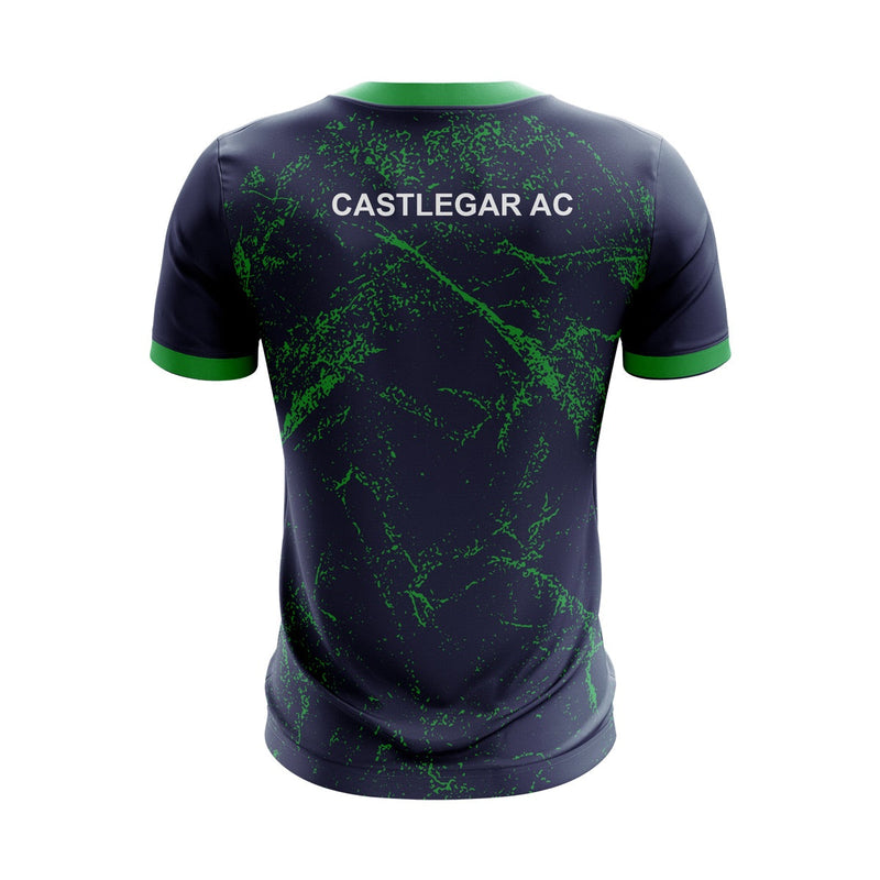 Load image into Gallery viewer, Castlegar AC Jersey F03 Navy/Green - Kids
