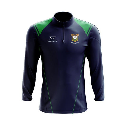 Castlegar AC Midlayer (1/4 Zip) Vigour Navy/Green - Kids
