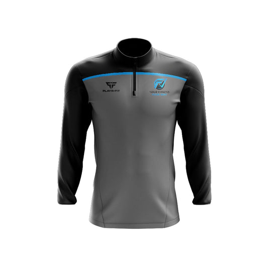 Colm McEneaney Gym Midlayer (1/4 Zip) Spirit Grey/Black/Blue - Adults