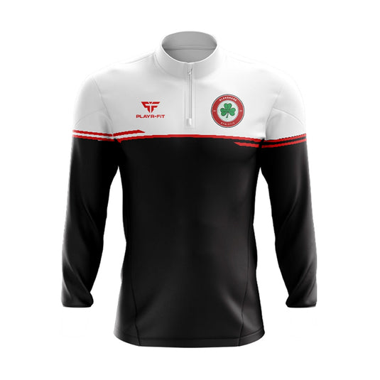 Glenshane Athletic Midlayer (1/4 Zip) Courage Black/White/Red - Adults