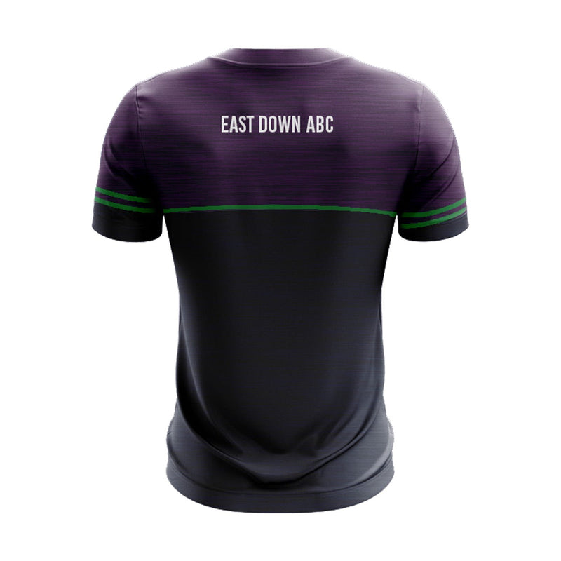 Load image into Gallery viewer, East Down ABC T-Shirt Courage (Black/Purple/Green) - Adults
