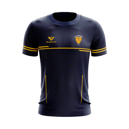 St Raymonds GFC T-Shirt Courage (Navy/Yellow) - Adults