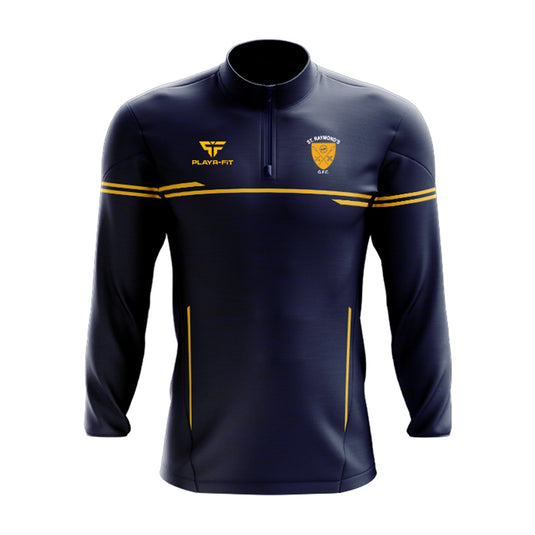 St Raymonds GFC Midlayer (1/4 Zip) Courage (Navy/Yellow) - Adults
