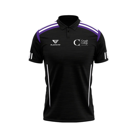 Creagh College Staff Polo Adroit Black/Purple/White - Kids