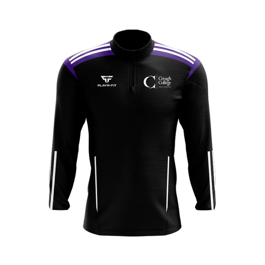 Creagh College Staff Midlayer (1/4 Zip) Adroit Black/Purple/White - Kids