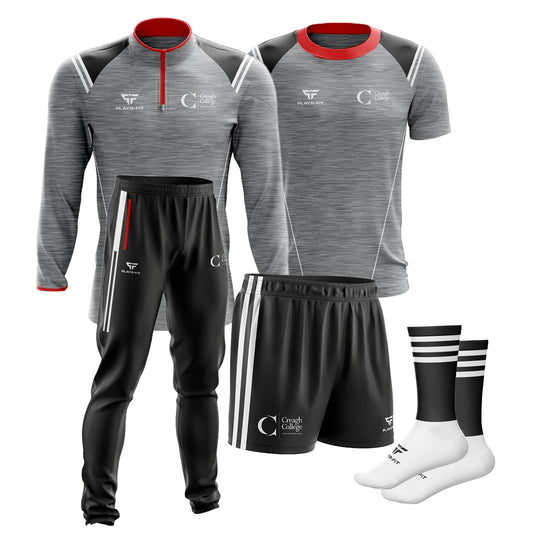 Creagh College Students PE Pack 1 (Midlayer, Jersey, Skinny Pants, Shorts, Mid Socks) - Adults