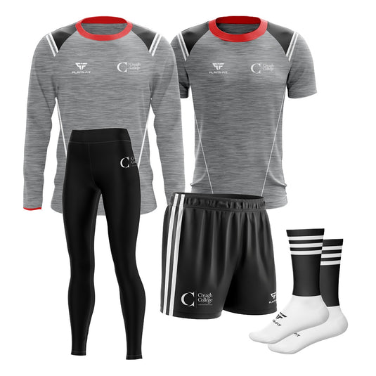 Creagh College Students PE Pack 4 (Crewneck, Jersey, High Waist Leggings, Shorts, Mid Socks) - Adults