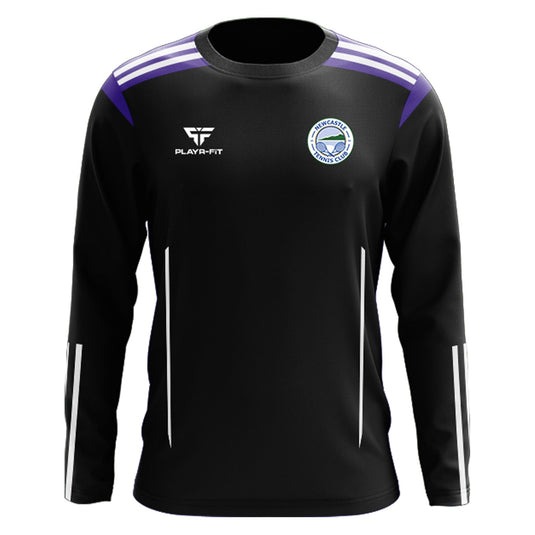 Newcastle Tennis Club Crew Neck Adroit (Black/Purple/White) - Adults