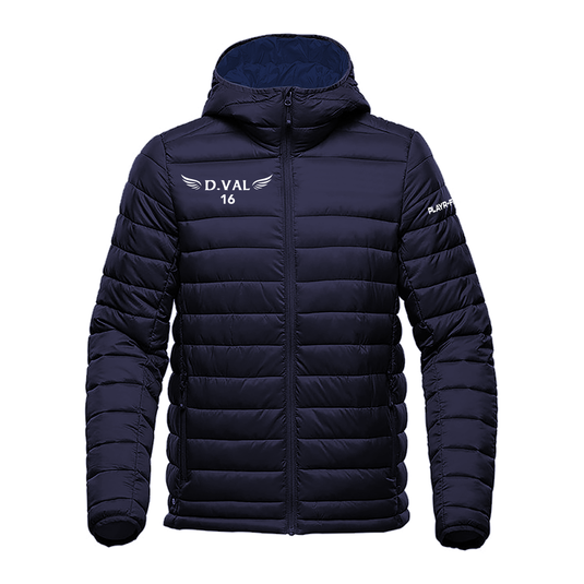 The Dylan Vallely Jersey Padded Jacket Navy - Adults