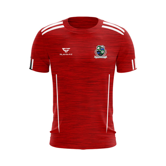 Dundrum United FC T-Shirt Adroit (Red/White) - Adults