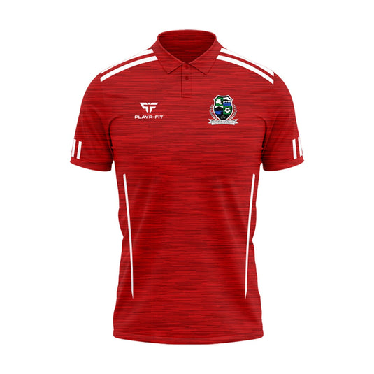Dundrum United FC Polo Adroit (Red/White) - Adults