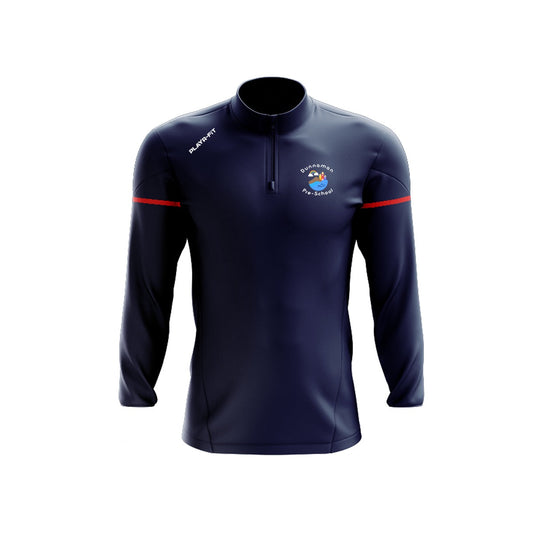 Dunnaman Pre School Midlayer (1/4 Zip) Stellar Navy/Red - Kids