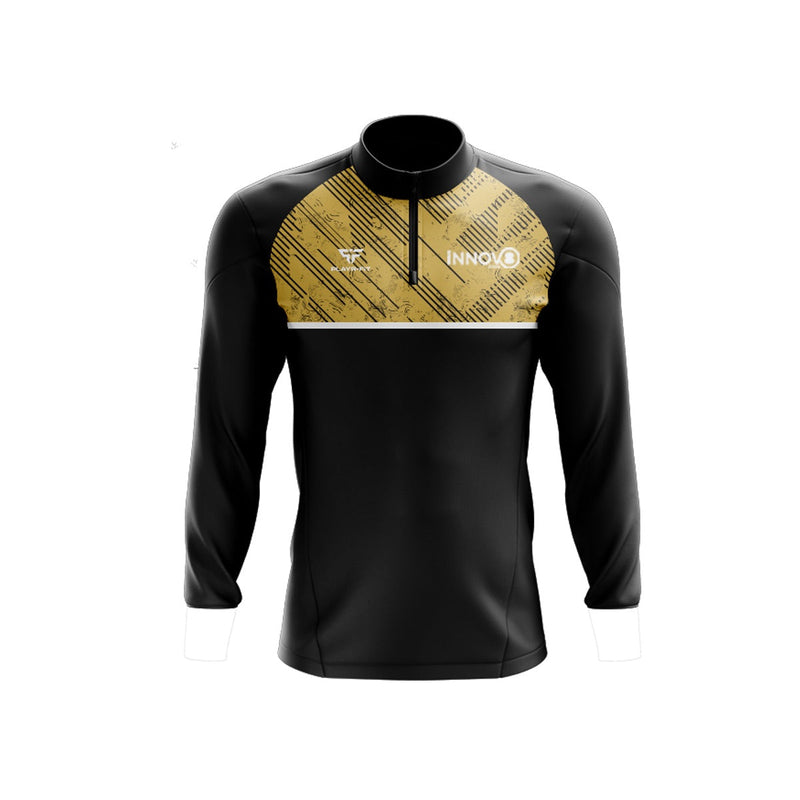 Load image into Gallery viewer, Innov8 Gym Midlayer (1/4 Zip) Dynamic (Black/Gold) - Adults
