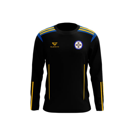 ERC Glengormley Staff Crew Neck Adroit (Black/Blue/YellowGold) - Adults