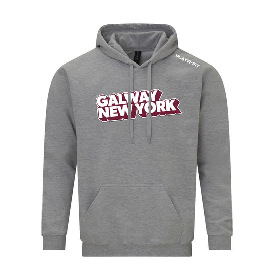 Galway NY US Embroidered Hoodie Grey - Adults