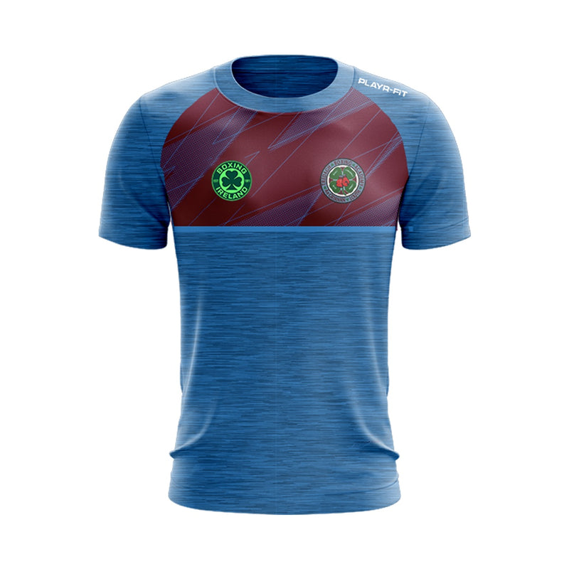 Load image into Gallery viewer, Tredagh Boxing Club T-Shirt (Sky/Maroon) - Kids
