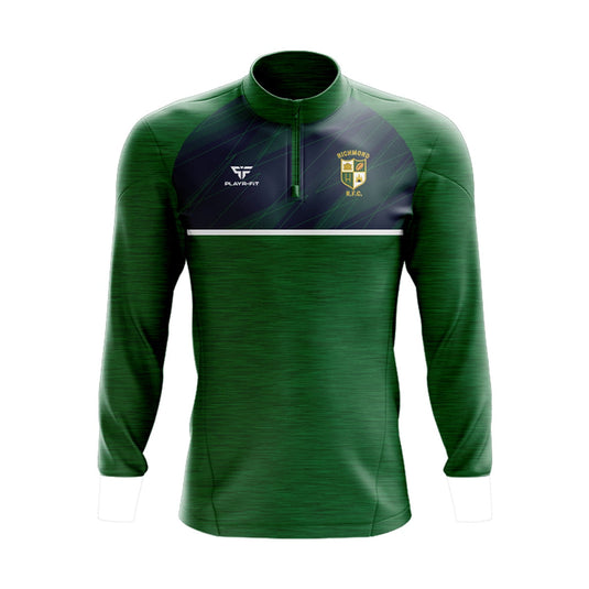 Richmond RFC Midlayer (1/4 Zip) Dynamic (Green, Navy) - Adults