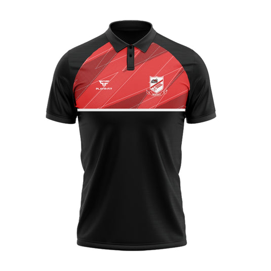Walshestown FC Polo  (Black/Red/White) - Kids